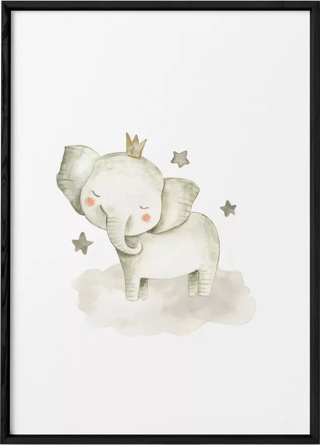 Affiche Enfant - Bébé Eléphant