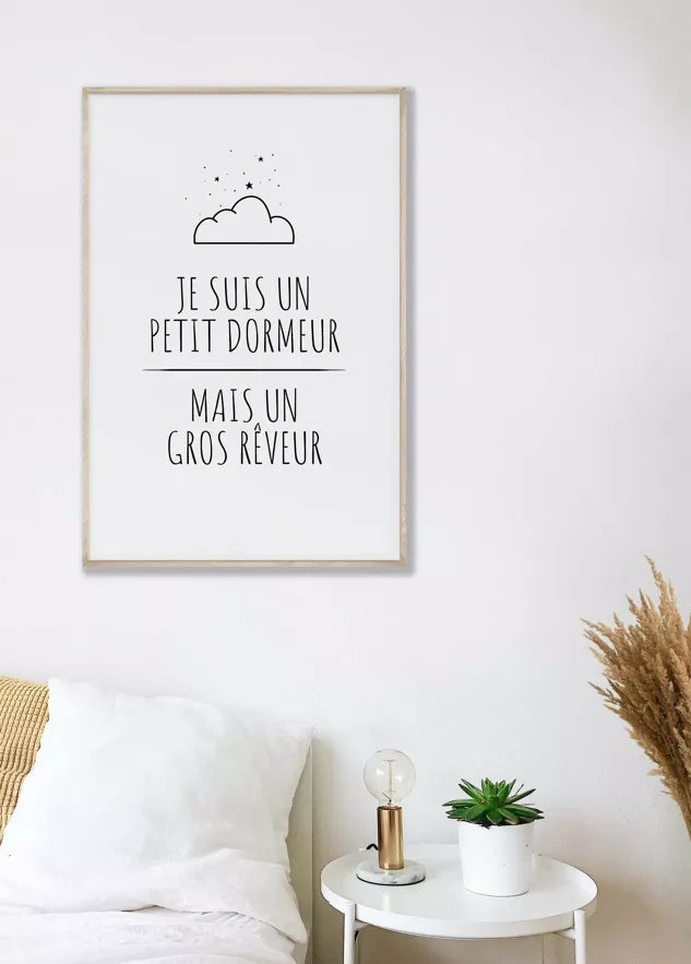 Affiche Enfant - Je suis un petit dormeur