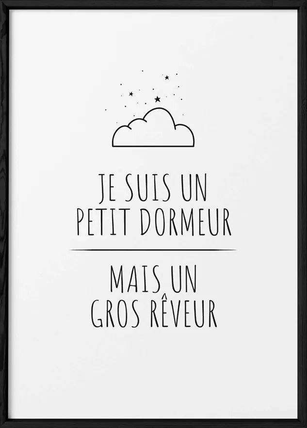 Affiche Enfant - Je suis un petit dormeur