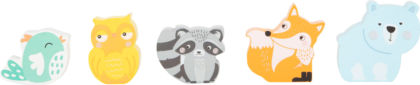 Cubes à empiler pastel - Animaux
