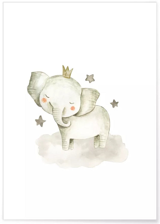 Affiche Enfant - Bébé Eléphant