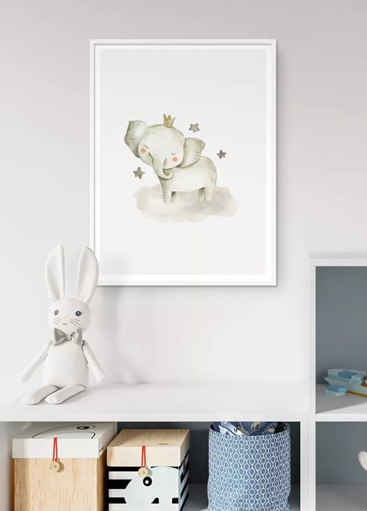 Affiche Enfant - Bébé Eléphant