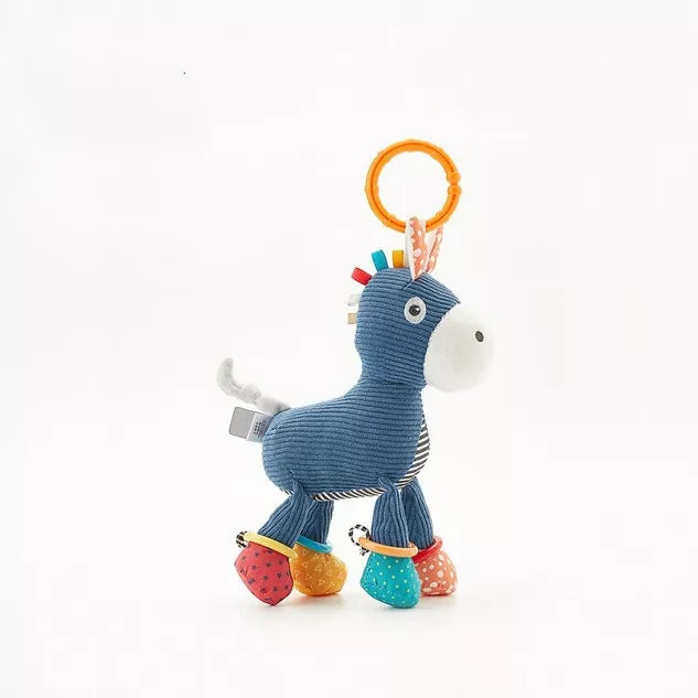 Hochet Peluche Sensorielle Âne - Jouet Eveil Bébé