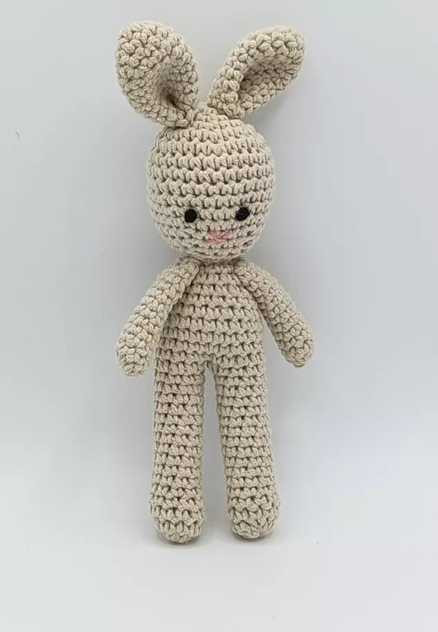 Peluche Lapin en Crochet - Beige - Fait Main