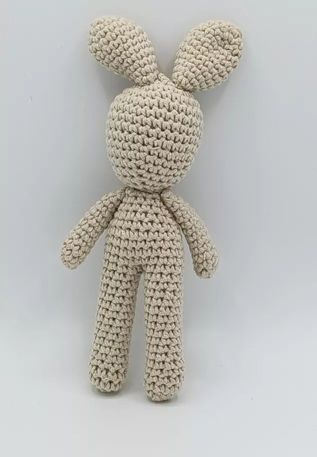 Peluche Lapin en Crochet - Beige - Fait Main