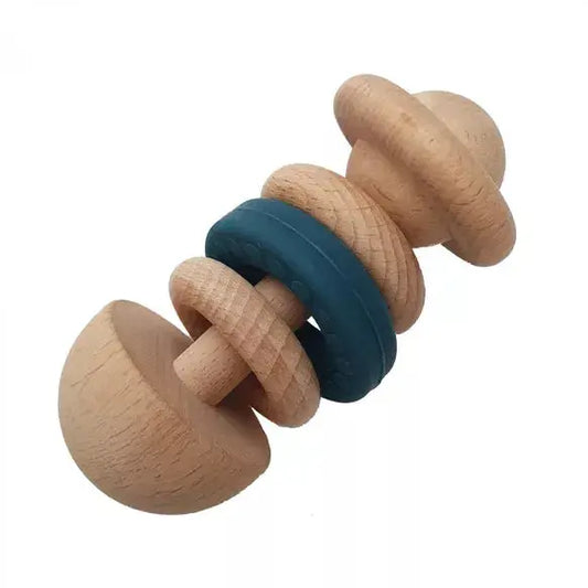 Hochet bébé en bois bleu Summervil Organic