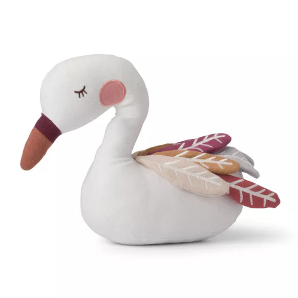 Peluche Cygne Susie avec ailes multicolores