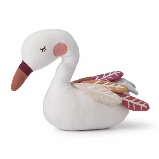 Peluche Cygne Susie avec ailes multicolores