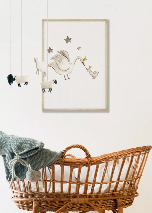 Affiche Enfant - Cygnes
