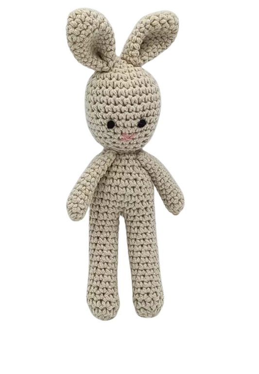 Peluche Lapin en Crochet - Beige - Fait Main