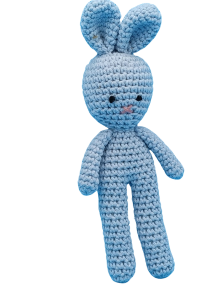 Peluche Lapin en Crochet - Bleu - Fait Main