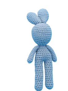 Peluche Lapin en Crochet - Bleu - Fait Main