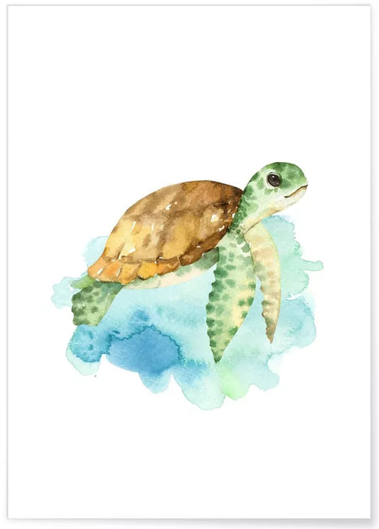 Affiche Enfant - Tortue